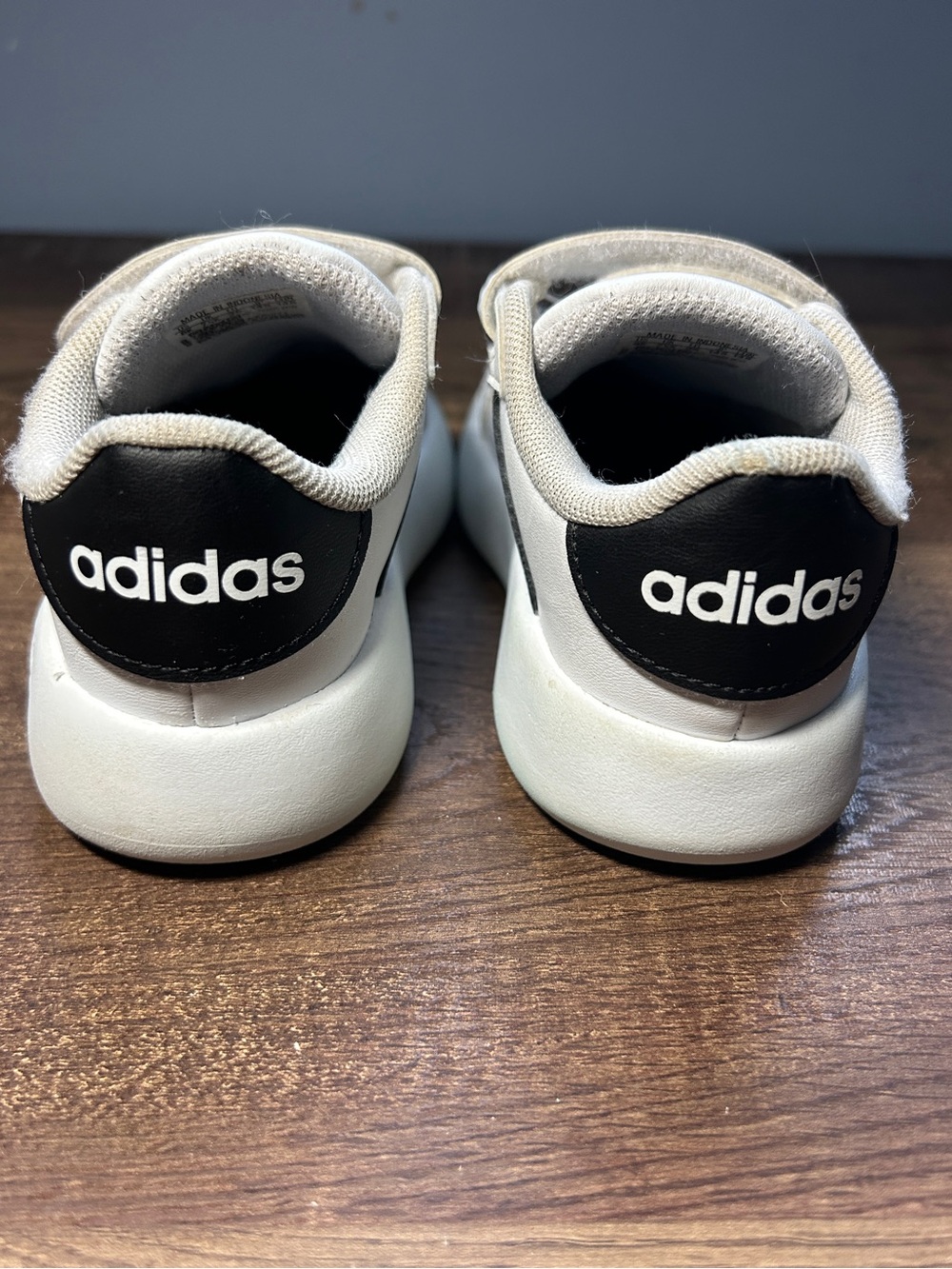 adidas White & Black Velcro Sneakers - Picture 8 of 10